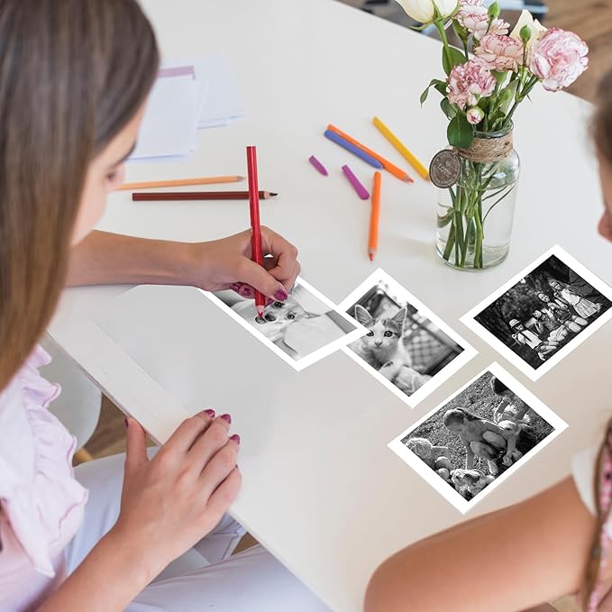 16 Rolls Kids Camera Instant Print Refill Paper Set, Phetium HD Printing Thermal Paper for Most Kids Instant Camera Photo Print (White-16 Rolls)