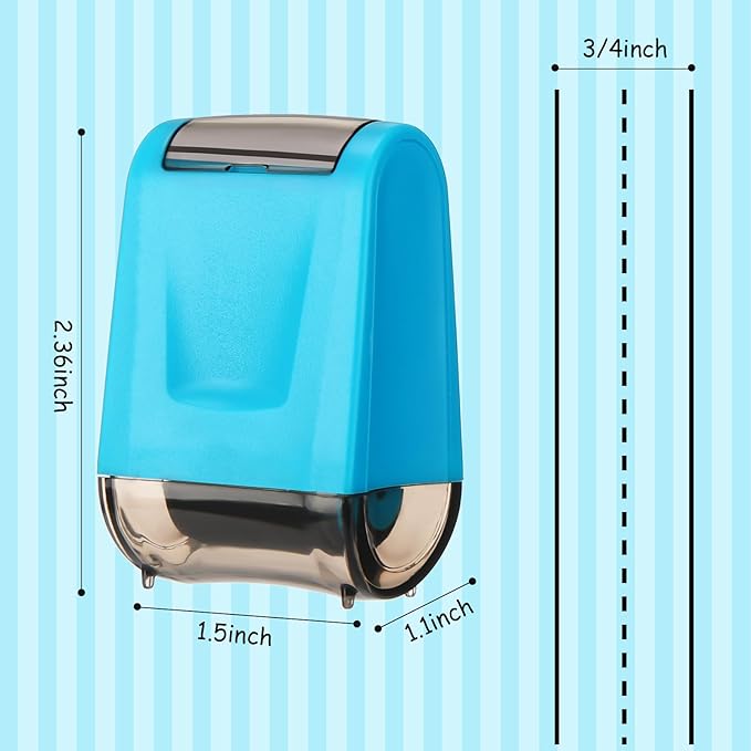 Sherr 2 Handwriting Line Stamp Roller Dashed Handwriting Lines Practice Roller Stamp for Kids, Teachers Kindergarten Education Classroom Back to School Need(2.72 x 2.44 x 1.54 Inch,Blue)