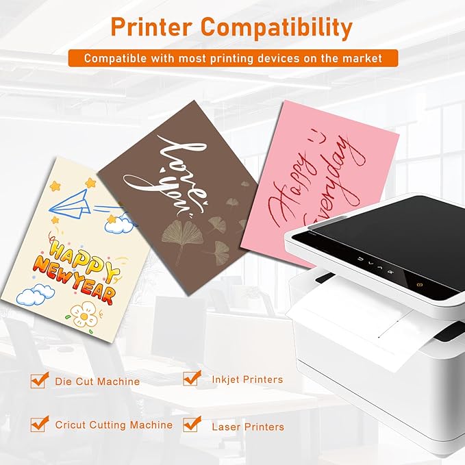 40 Sheets Cream Cardstock 8.5 x 11 Off White Paper, 200gsm Premium Craft Paper Card Stock for DIY Cards Making, Wedding Invitations, Greeting Card, Bussine Cards, Menus, Birthday