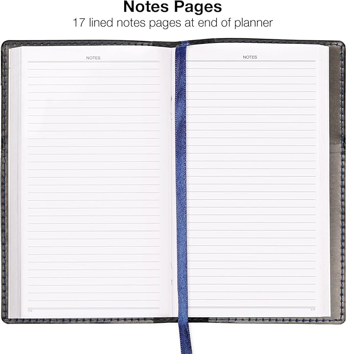 2025 Pocket Planner/Pocket Calendar and Pen, 3.5"x6": Includes 14 Months (November 2024 - December 2025) / 2025 Weekly Planner/Weekly Agenda/Monthly Calendar Organizer (Navy/Black)