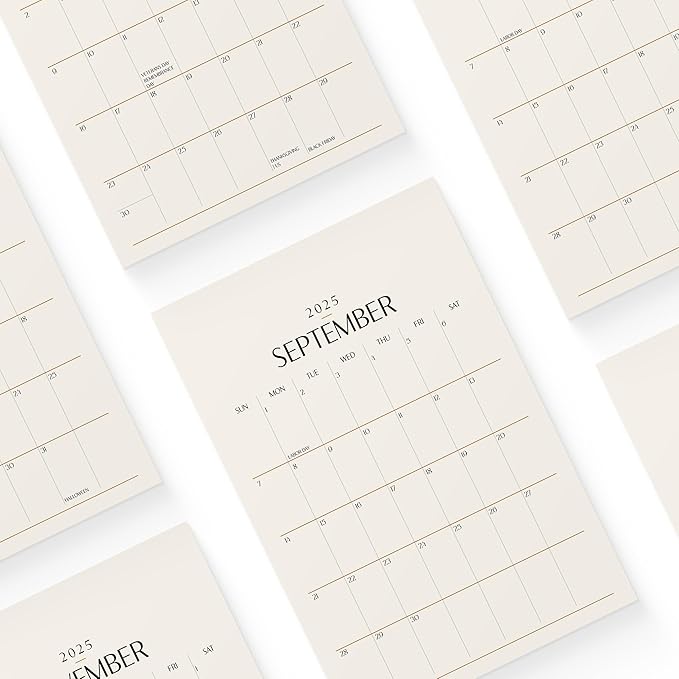 Magnetic Calendar for Refrigerator 2025 - Versatile 6x9 2025 Fridge Calendar Runs Until June 2026 - Easy Planning with Aesthetic Fridge Calendar Magnet - Karto - Beige