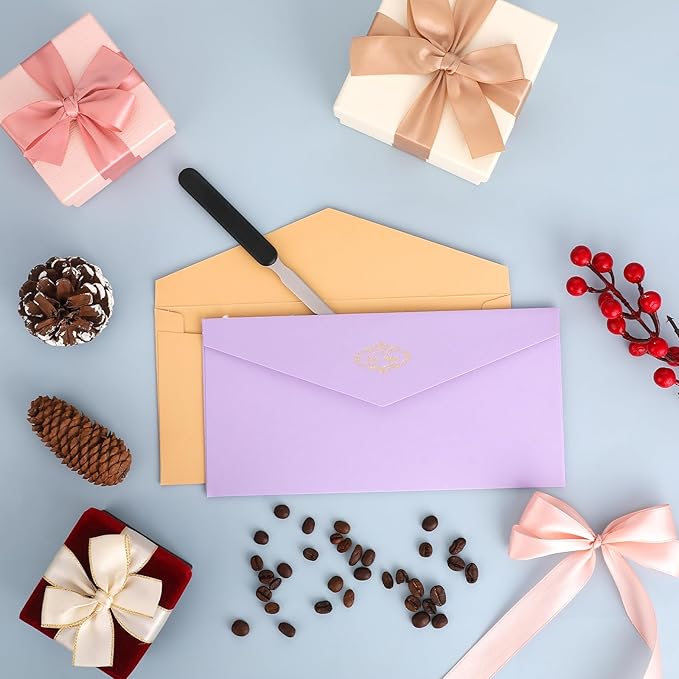 4Pcs Letter Opener Stainless Steel Envelope Openers Lightweight Hand Mail Slitters Metal Letter Knives Humanized Grip Handle Paper Cutting Knives for Office School Home Supplies