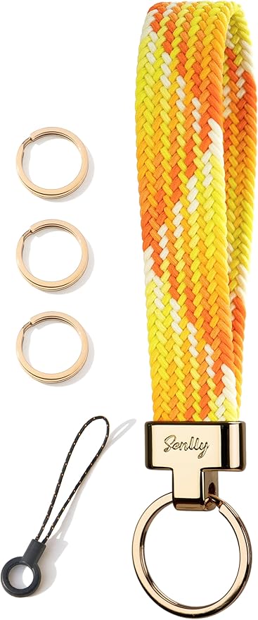 SENLLY Wristlet Lanyard, Stretchy Keychain Holder, Original Elastic Anti-Drop Design Keyring