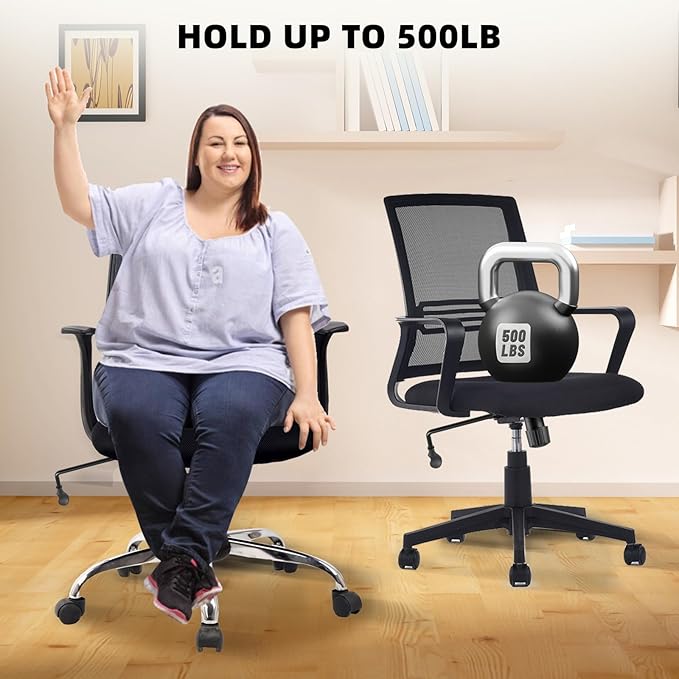 500Lbs Office Chair Replacement Parts, w/ 6'' x 10.2" Mounting Holes Chair Base Heavy Duty Plate Swivel Tilt Control Seat Mechanism for Executive and Gaming Chair