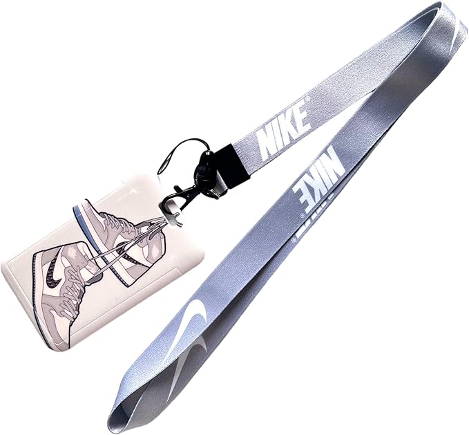 AllStyle By Patel Neck Strap Compatible Lanyard With ID Holder Suitable for Women Men Kids (Grey Lanyard + Grey ID Holder)