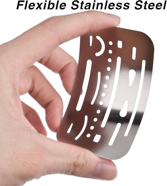 3 Pieces Eraser Shield Eraser Template Drafting Metal Erasing Shield Stainless Steel for Drawing Drafting Tool Artists