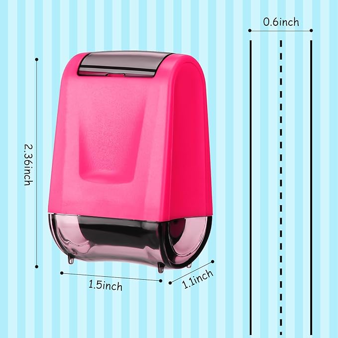 Sherr 2 Handwriting Line Stamp Roller Dashed Handwriting Lines Practice Roller Stamp for Kids, Teachers Kindergarten Education Classroom Back to School Need(2.72 x 2.44 x 1.54 Inch,Light Blue, Pink)
