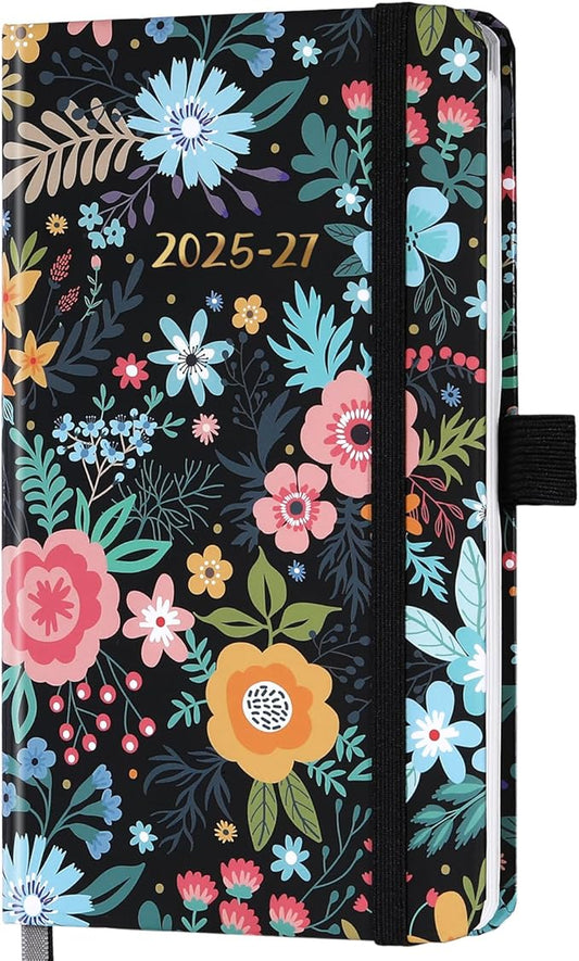 2025-2027 Pocket Planner/Calendar - Monthly Pocket Planner/Calendar with Pen Hold, Jan. 2025 - Dec. 2027, Inner Pocket and 63 Notes Pages, 6.6" x 3.7"