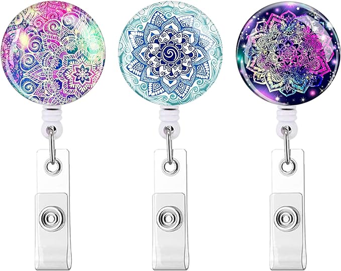 Retractable Badge Holder Nurse Badge Reels with Clip Name Card Holders for Office Worker Doctor Nurse