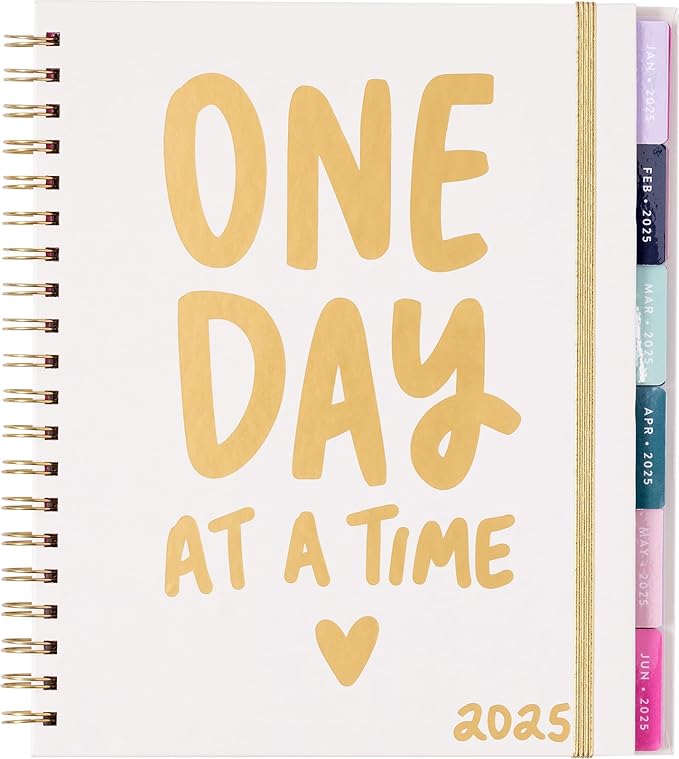 2025 Eccolo Large Spiral Agenda Planner, Hardcover, Weekly & Monthly Pages, 12 Month, Art + Quotes (Extra Large - 9" x 10.5")