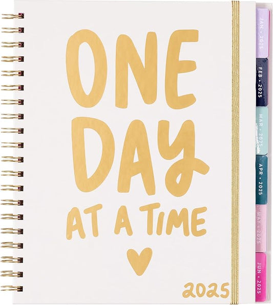 2025 Eccolo Large Spiral Agenda Planner, Hardcover, Weekly & Monthly Pages, 12 Month, Art + Quotes (Extra Large - 9" x 10.5")