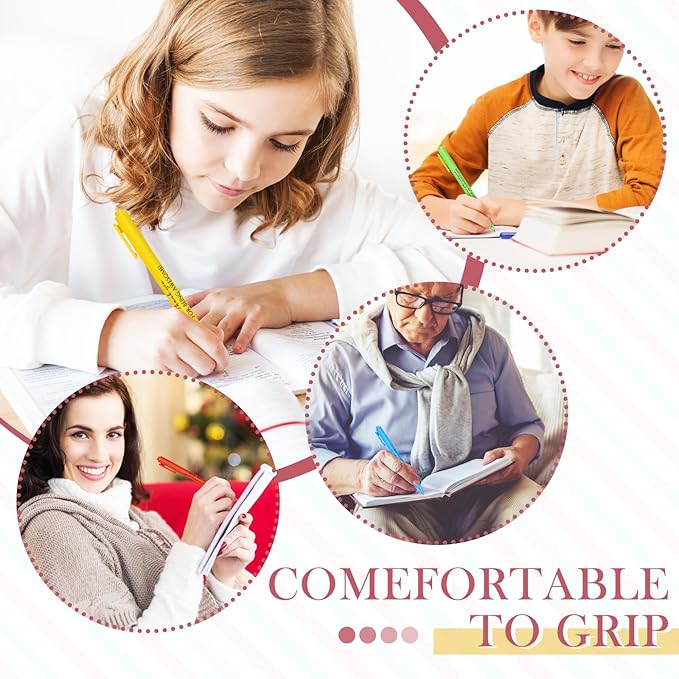 50 Pcs Gel Ink Pens Motivational Inspirational Quote Pen Retractable Rolling Ball Smooth Writing for Coworkers Supplies Office Home(Fresh Color,Thankful)