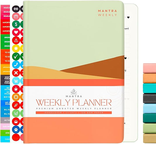 2025 Planner, Daily Journal & Gratitude Journal All-In-One with To Do List, Self Care Prompts & Habit Tracker - 7 x 10 - Morning