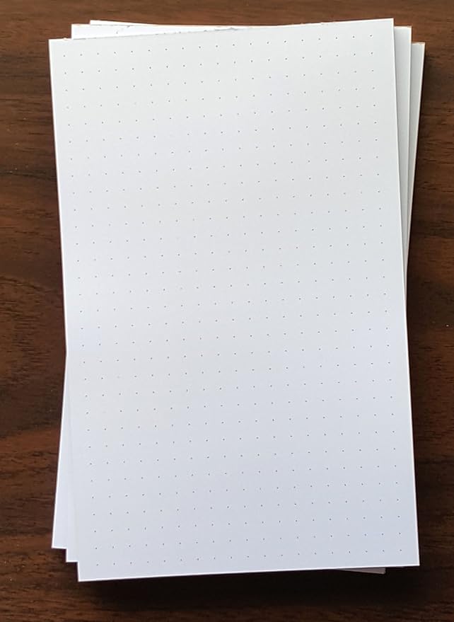 3 Pads - Dot Grid Note Pad, 5" x 8", 50 Sheets, 1/4" Dot Spacing. Heavyweight, Very Nice Paper