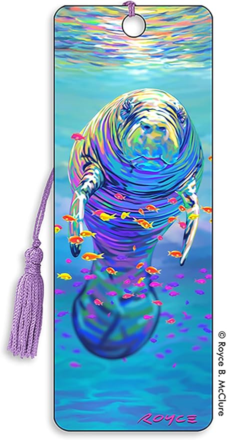 3D Bookmarks Featuring The Artwork of Royce B Mcclure (Painted Manatee)