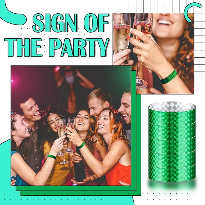 Epakh 600 Pcs Paper Wristbands Neon Wrist Bands Waterproof Handbands for Events Lightweight Concert Wristbands Neon Colored Adhesive Wrist Band for Party