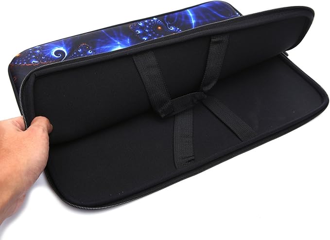 13.3-Inch to 14-Inch Laptop Sleeve Case Neoprene Carrying Bag with Hidden Handles for MacBook/Notebook/Ultrabook/Chromebooks (Classic Blue)