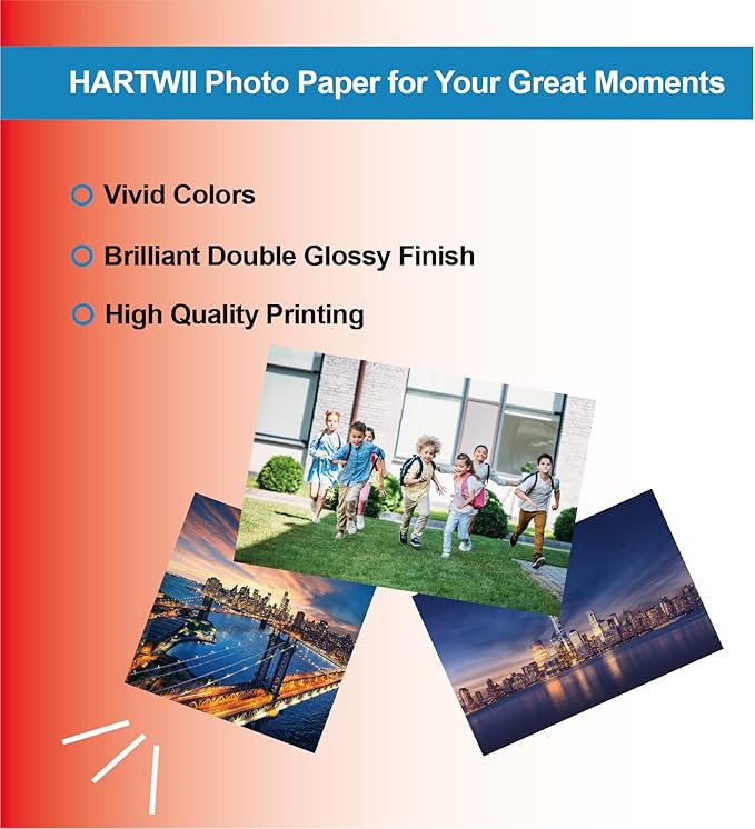 220Sheets Double Sided Photo Paper Glossy Brochure Flyer Paper Inkjet 8.5x11 44lb 160gsm Letter Size for All Dye Ink Printers