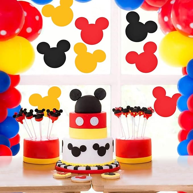 45 Pcs Mouse Cutouts Silhouette Mouse Birthday Paper Decorations for Theme Party Supplies School Bulletin Board Craft Home Wall Decor