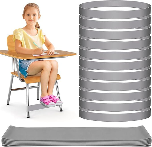 20 Pack Chair Bands for Kids with Fidgety Feet, ADHD Tools for Kids, ROOKEA Sensory Room Must Haves for ADHD Kids Fidget Chair Bands Autism Classroom Must Haves ADHD Tools for Classroom Home Chairs