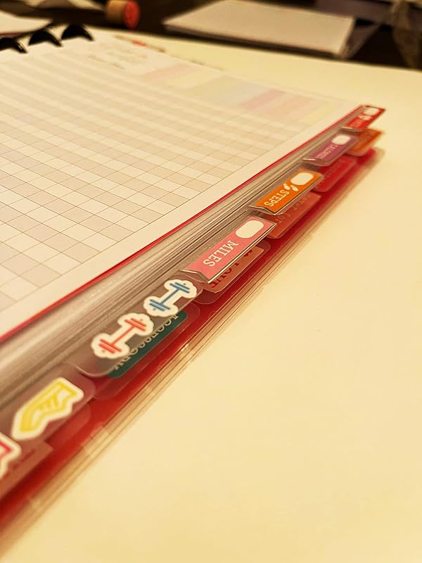 6 Clear Blank Binder Dividers for Discbound Planners Semi-Transparent (7-Disc Mini (4.5 x 7 in))