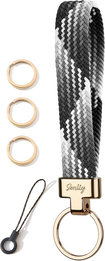 SENLLY Wristlet Lanyard, Stretchy Keychain Holder, Original Elastic Anti-Drop Design Keyring