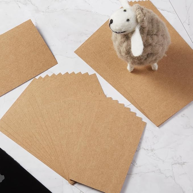 50 Sheets Blank Cardstock Paper 250 GSM Thick Heavy Cards Stock for DIY Art Projects, Card Making, Postcards, Greeting Cards, Birthday Party, Wedding Invitation (Brown, 5x7 inches)