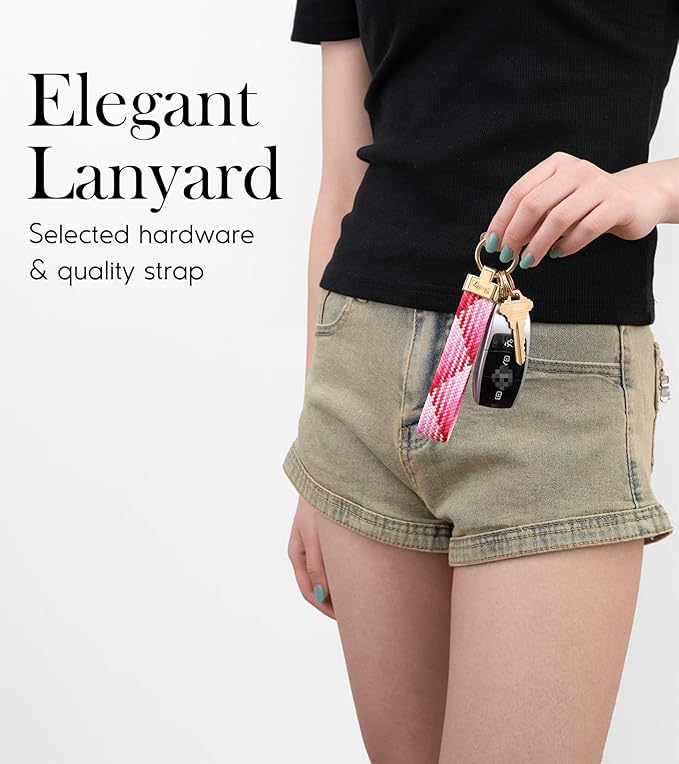 SENLLY Wristlet Lanyard, Stretchy Keychain Holder, Original Elastic Anti-Drop Design Keyring