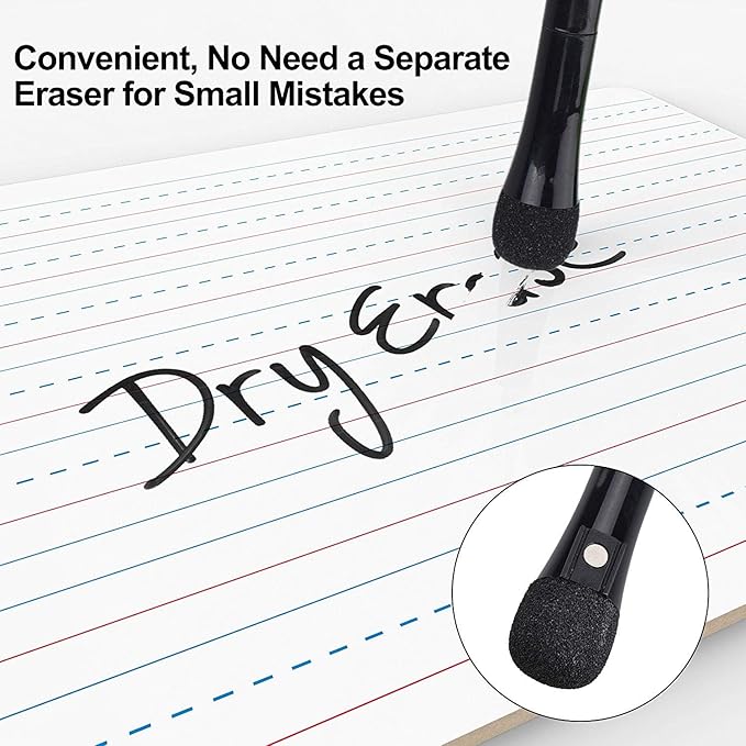 Magnetic Dry Erase Markers, Fine Tip Low Odor Whiteboard Markers for Kids & School, Work On White board & Calendar, Refrigerator (16 Pack)