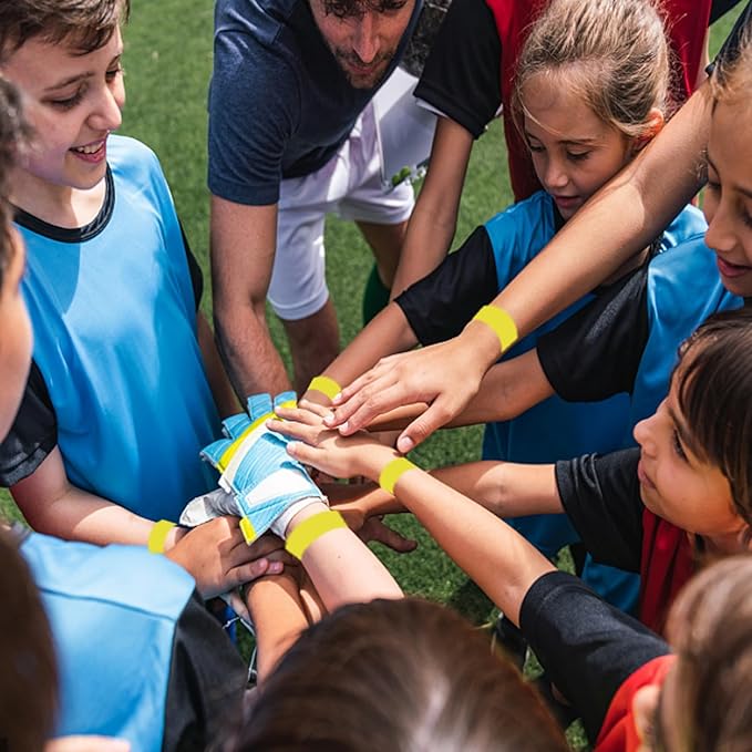 REHALY 1400 Pack Yellow Neon Wristbands for Events - Waterproof & Tear-Resistant Paper Wristbands with Adhesive Closure