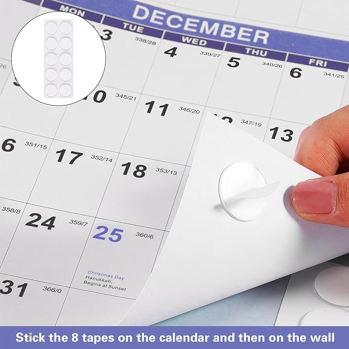 2025 Wall Calendar 34.8" x 22.8" Large Vertical Yearly Wall Hanging Calenda with Julian Date Thick Paper Calendar 12 Month Annual Wall Planner for Wall Office Fridge(Purple)