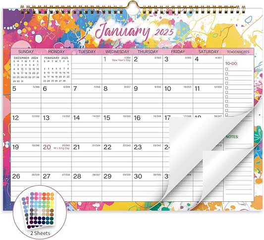 2025 Calendar 12 Month Wall Calendar 2025, Jan to Dec 2025 Calendar with Julian Dates, 14.8" X 11.5" (2025 Wall Calendar Colorful)