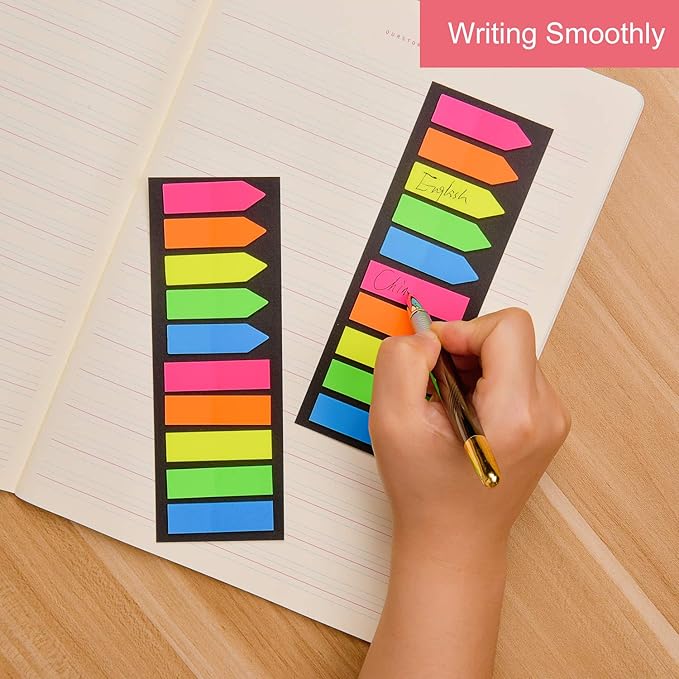 2000 Pieces Page Markers Tabs,Colored Sticky Tabs for Books, Notebooks,Index Tabs,Arrow Page Sticky Flags