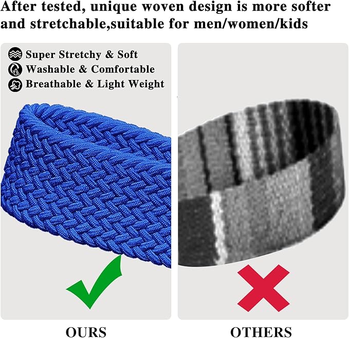 Fishent Stretchy Wristlet Keychain,Braided Cute Wrist Lanyards for Keys, Key Chain Holder for Women Men, Wrist Strap Keychain for Car Keys Phone Camera Wallet ID Badges Card (Clein Blue)