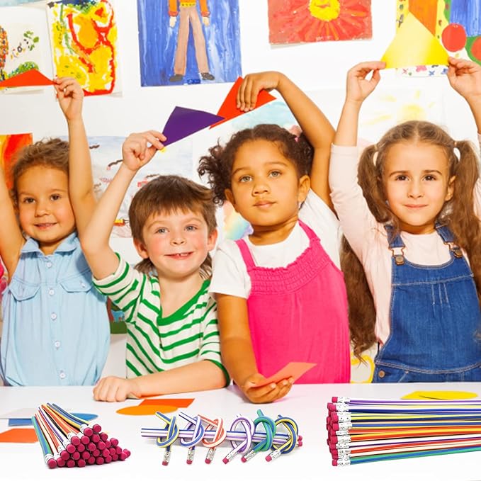 45 Pack Flexible Soft Pencil,7.1 Inch Magic Bend Pencils,Soft Novelty Pencil with Eraser for Kids Gift Students School Classroom Supplies