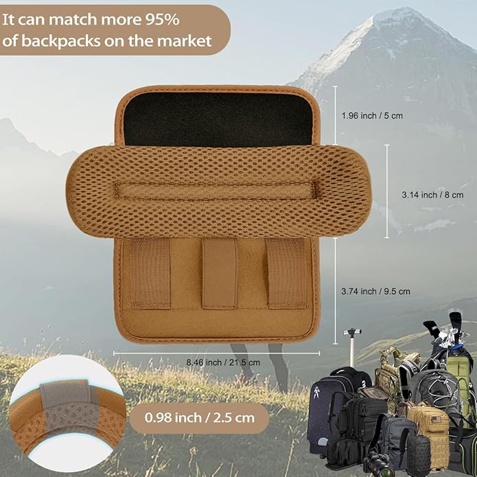 2Pcs Thick Cushioned Shoulder Pads, Anti-Slip Design and Breathable Mesh Pads for Shoulder Strap,Soft and Comfortable