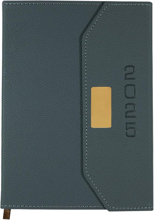 2025 Daily Monthly Planner - Calendar, January - December 2025, 100GSM Thick Paper, Leather Cover, Planner with Hourly Schedule,6.1" x 8.2", Daily Inside Page - Monthly Inside Page, Pen Holder, Bookmarks (Dark Gray)