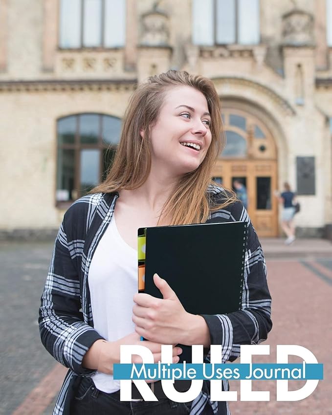 5 Subject Notebook - Spiral Notebook, College Ruled Notebook with Dividers Pocket, Tabs, 11" Ruler, 300 Pages, for Writing Journal, Home & Office, School Supplies (8.5 * 11Pale Pink)