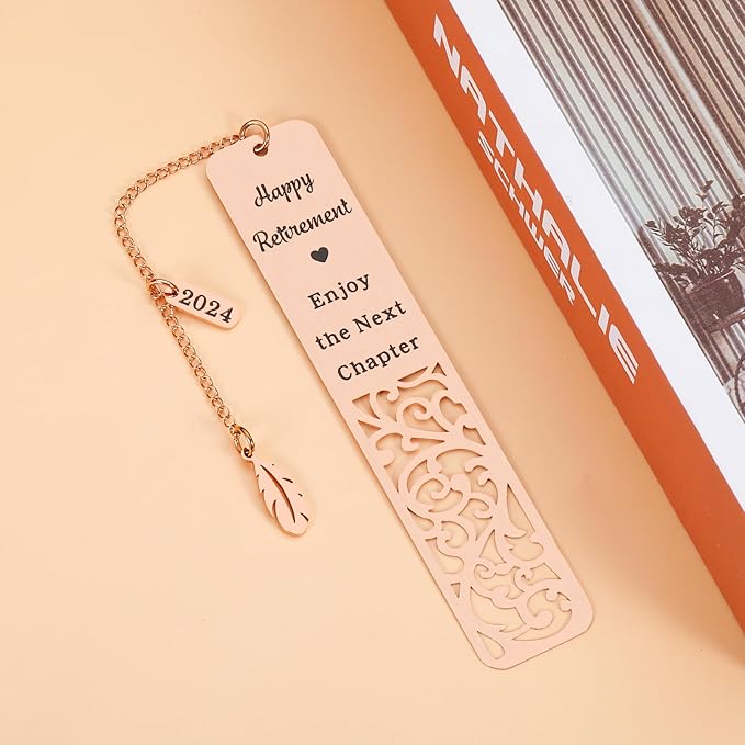 Manager Retirement Gift for Women, Retirement Gifts for Woman, Teacher Retirement Gifts for Women, 2024 Happy Retirement Bookmark Gift for Women Female Teacher Coworker Enjoy The Next Chapter Bookmark