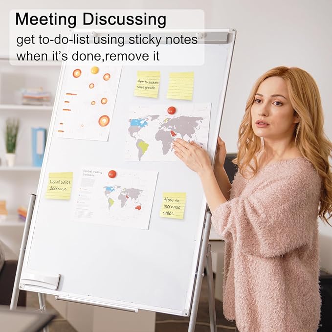 48 Pack 1920 Sheets Pop Up Sticky Notes Lined 3x3 inch Self-Stick Notes Pads Post Lined Sticky Note Pads Accordion Pop Up Notes Refill for Dispenser Home Office School, 80 Sheets/pad (Yellow)