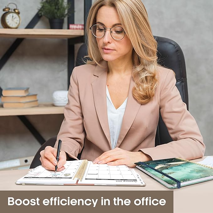 2025 Planner, Weekly and Monthly Planner, 12 Month (Jan 2025 - Dec 2025), Hardcover 2025 Calendar Planner Book with Monthly Tabs, Inner Pocket, Spiral Bound, Perfect for Office Home School Supplies - A5 (6.3" x 8.5"), Abstract