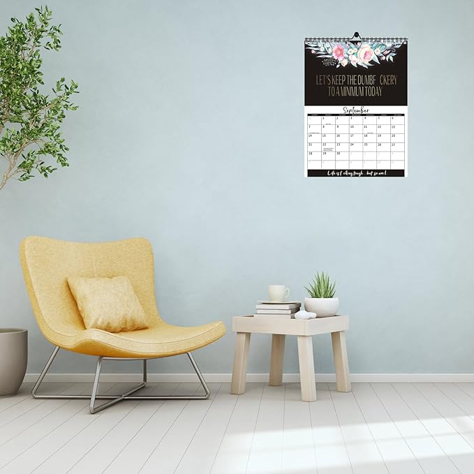 2025 Fu-ck It Wall Calendar for Tired-Ass Women | Tired Women Calendar | Fu-ck It Calendar, 12 Months Wall Hanging Calendar for Home Office, Funny Swear Gag White Elephant Gift for Women