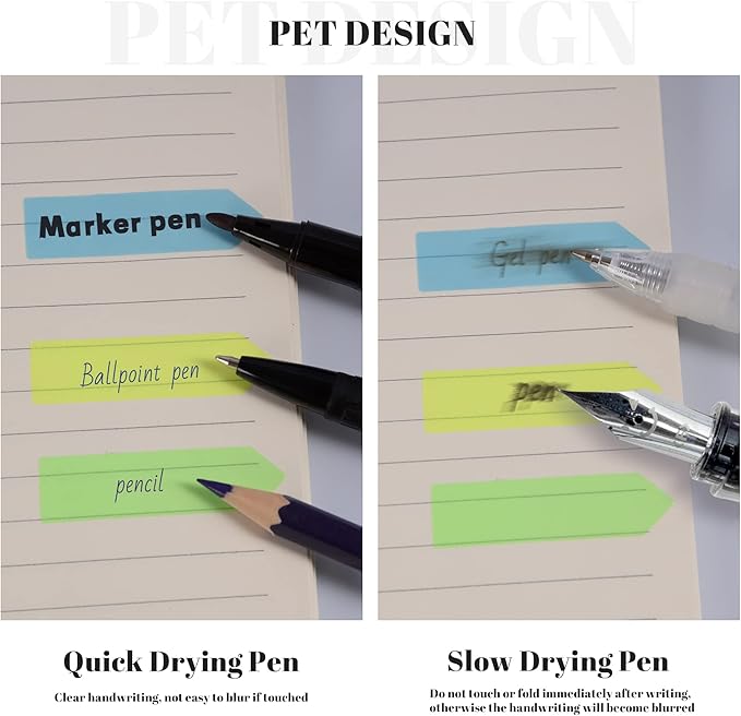 2400 Pcs Sticky Tabs Page Markers Sticky Index Tabs, Arrow Flag Tabs - 10 Primary Color Tabs Page Flag Markers Bookmarks