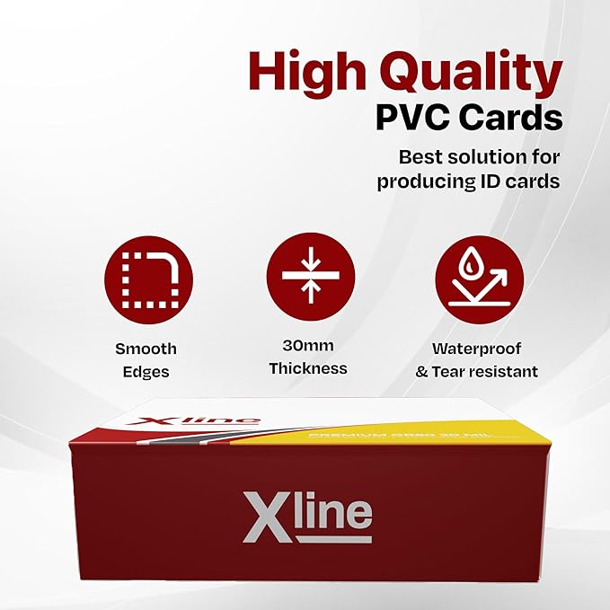 X LINE CR80 30 Mil Graphic Quality 500 Pack PVC Cards