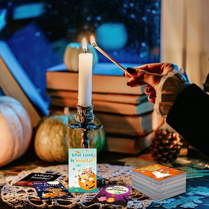 240 Pcs Gospel Tract Card 12 Styles Plan of Salvation Card Pocket Holy Postcard Christian Inspirational Bible Verse Bookmark for Christian Gift Women Men Ministering Tool(Halloween)