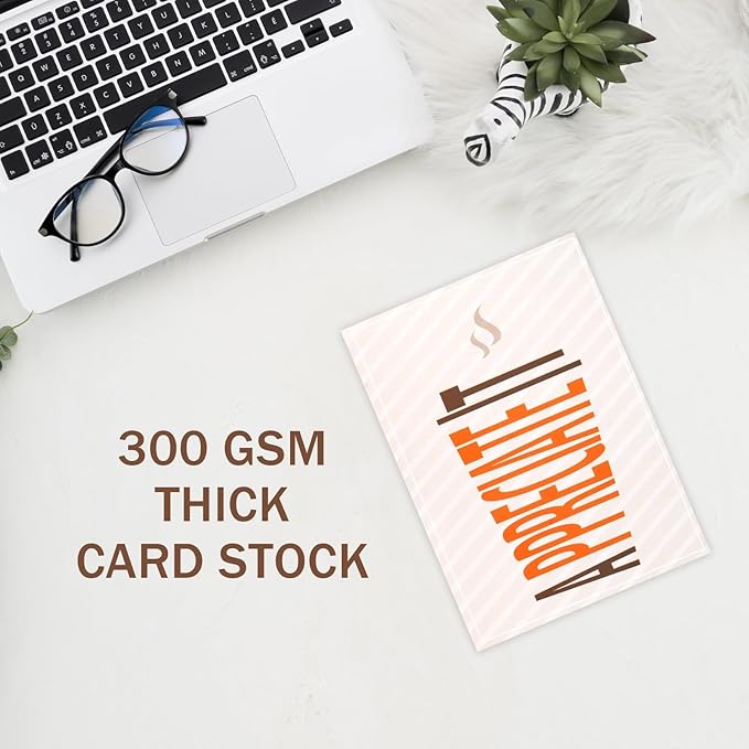 30 Employee Appreciation Cards Bulk with Envelopes - Teacher Thank You Cards 300GSM Blank Greeting Cards for Teachers, Employees, Nurse, Volunteers and Doctor