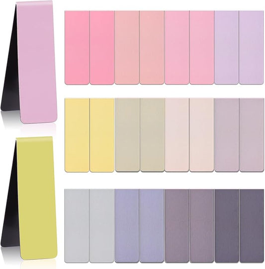 24PCS Magnetic Bookmarks Book Mark - 12 Colors Magnet Bookmark Clips, Cute Book Marks for Reading Women Men, Bookmarks for Book Lovers