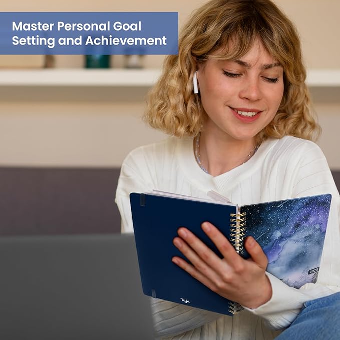 2025 Planner Weekly and Monthly, Jan 2025 - Dec 2025, Hardcover 2025 Calendar Planner Book with Monthly Tabs, Inner Pocket, Aesthetic Planner 2025 for Office Home School Planning - A5 (6.3" x 8.5"), Spiral Bound, Meteor Forest