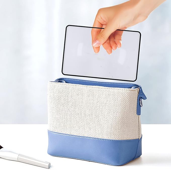 4Pcs Page Magnifying Sheet 3X Lightweight Optical Plastic Fresnel Lens Bookmark Flat Magnifier for The Elderly and People with Low Vision Reading Small Prints, Maps and Books