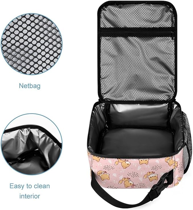 3PCS 17" Fox Backpack, Shoulders Backpack with Insulated Lunch Bag Durable Fox Laptop Bag Daypack with Multiple Pockets (Fox)